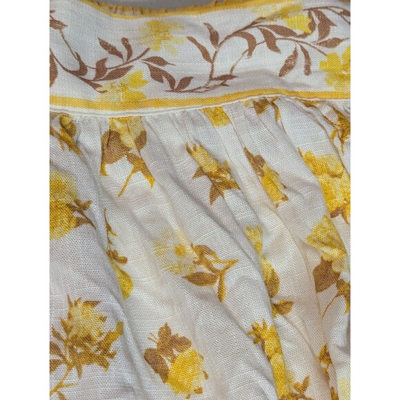 Rose + Olive Resort 100% Rayon Floral Tiered Maxi Skirt Size Small Yellow Boho - Picture 11 of 11